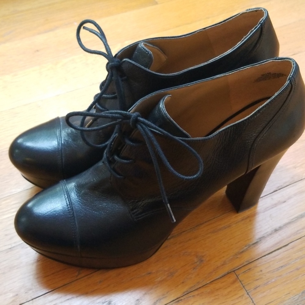 Nine West Leather Platform Boot Heels - Picture 3 of 8